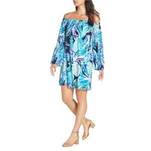 Lilly Pulitzer Women's Nevie Dress in Bright Navy/Alotta Colada XXS NWT